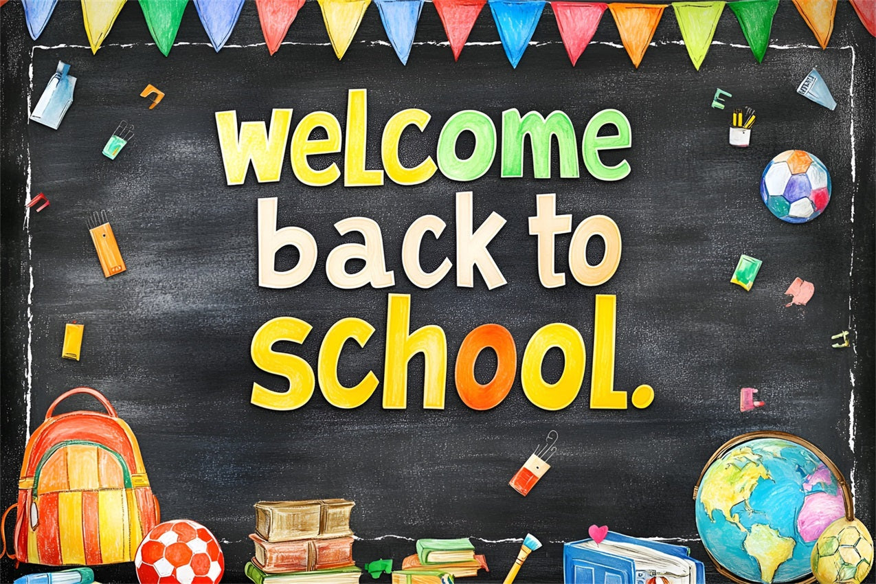 Back To School Backdrop Ideas Classroom Blackboard Theme Backdrop UK CSH3-47