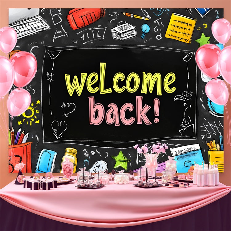 Backdrop Back To School Creative Classroom Blackboard Backdrop UK CSH3-49