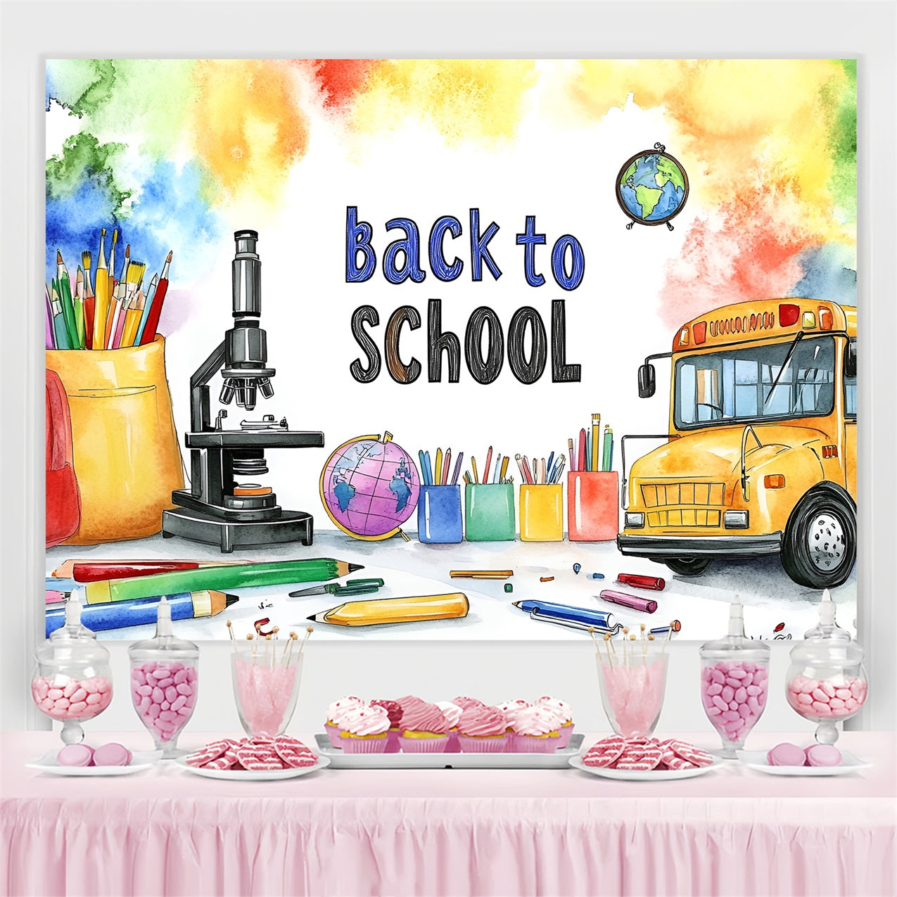 Back To School Backdrop Ideas Science Learning Supplies Backdrop UK CSH3-51