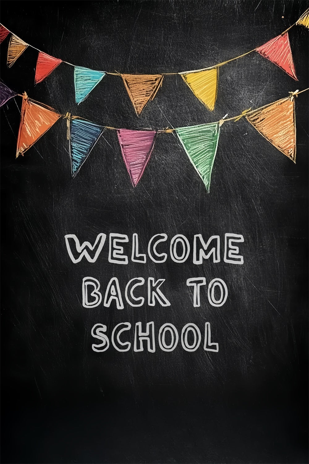 Back To School Picture Backdrop Classic Chalkboard Welcome Backdrop UK CSH3-61