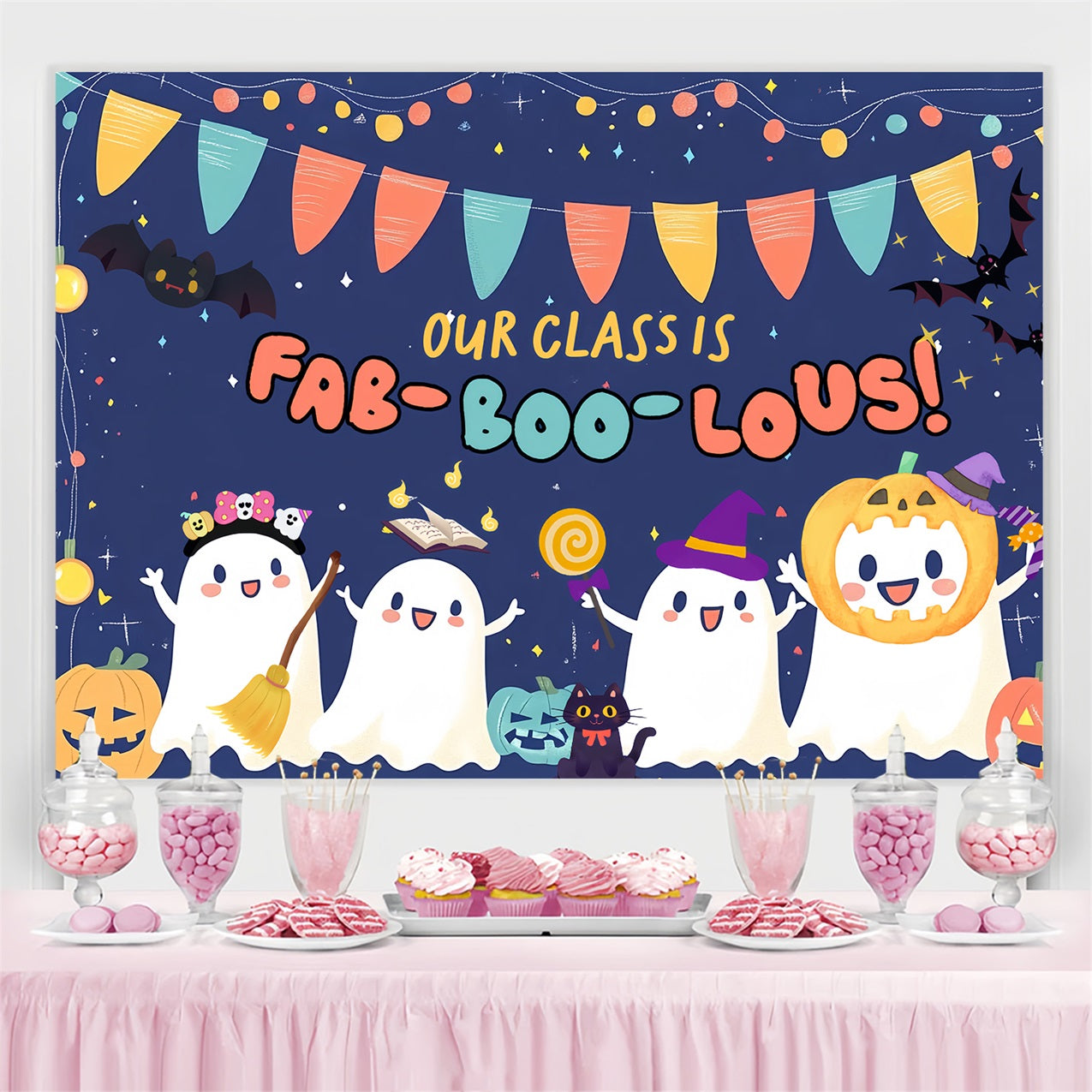 Back To School Backdrop Ideas Cute Classroom Halloween Backdrop UK CSH3-68