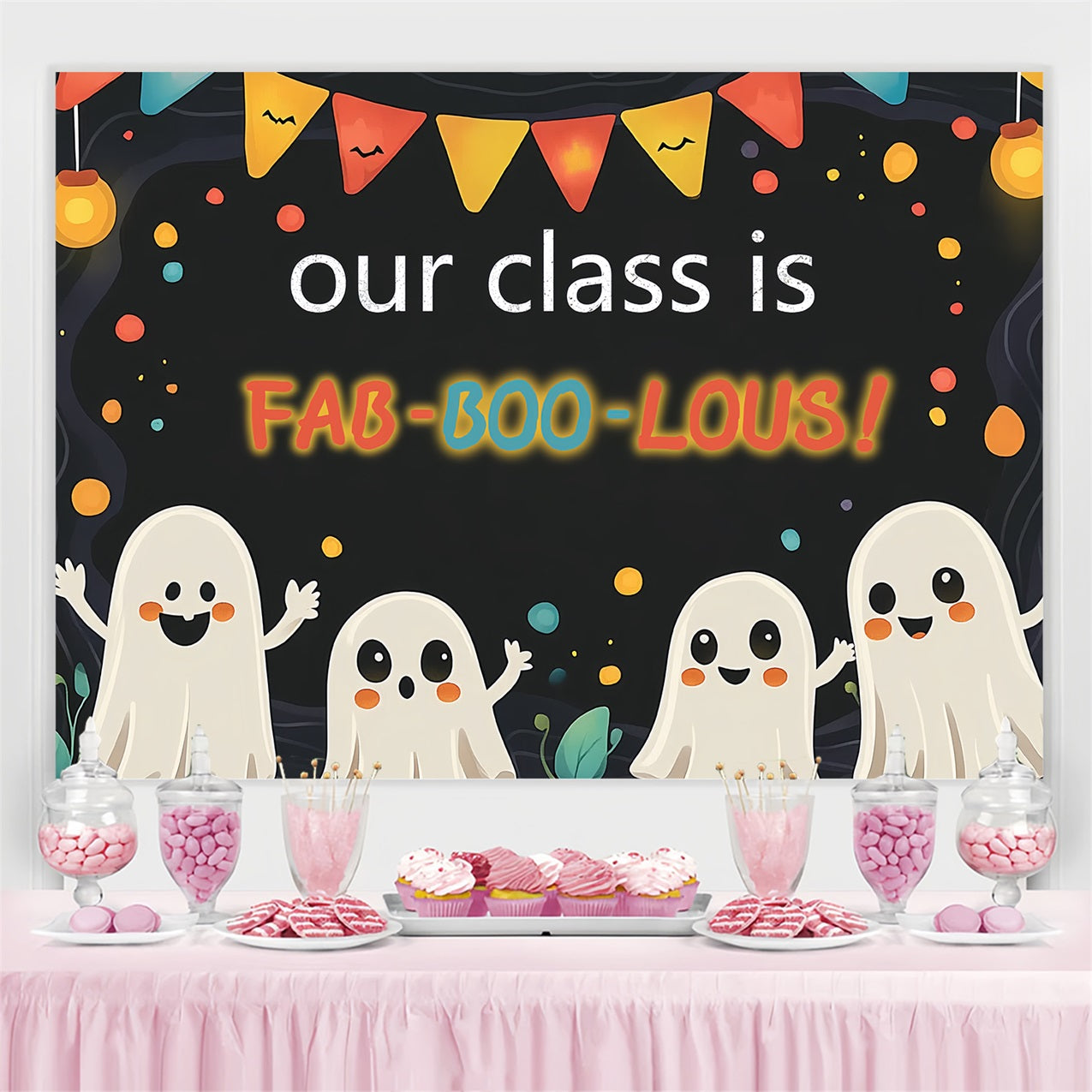 Back To School Photo Backdrop Mystical Spooky School Backdrop UK CSH3-69