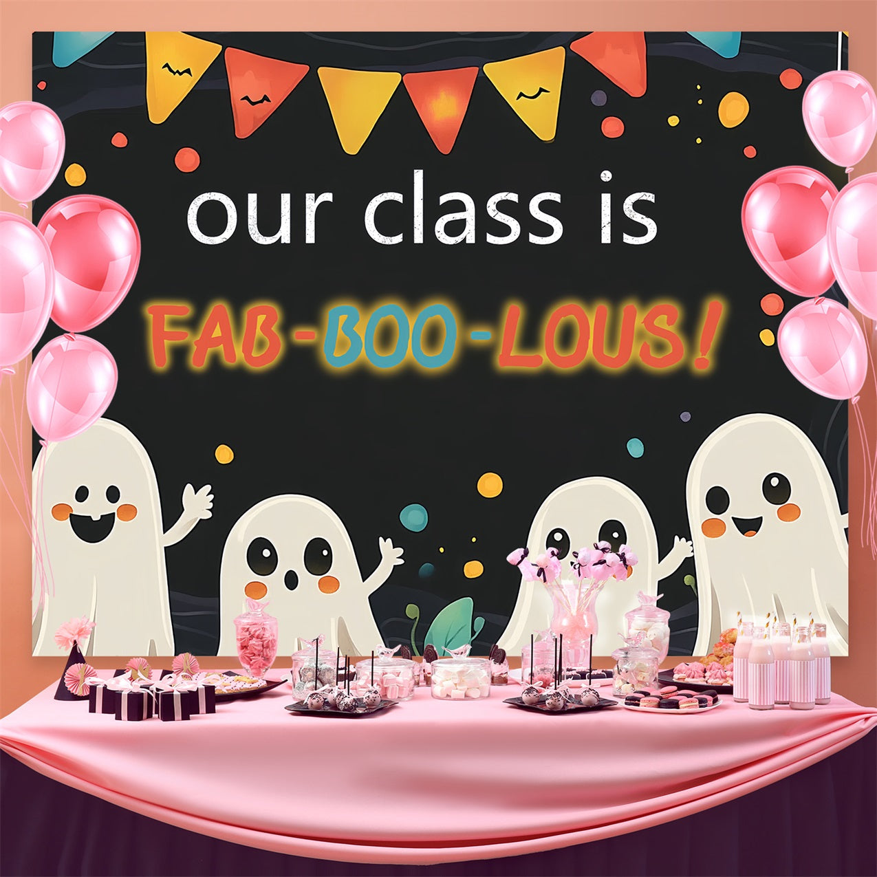 Back To School Photo Backdrop Mystical Spooky School Backdrop UK CSH3-69
