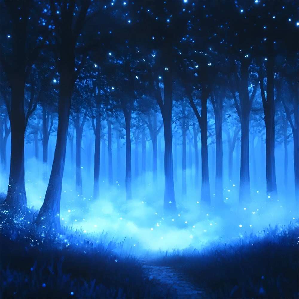 Photography Backdrops Forest Misty Blue Forest Backdrop UK CSH4-101