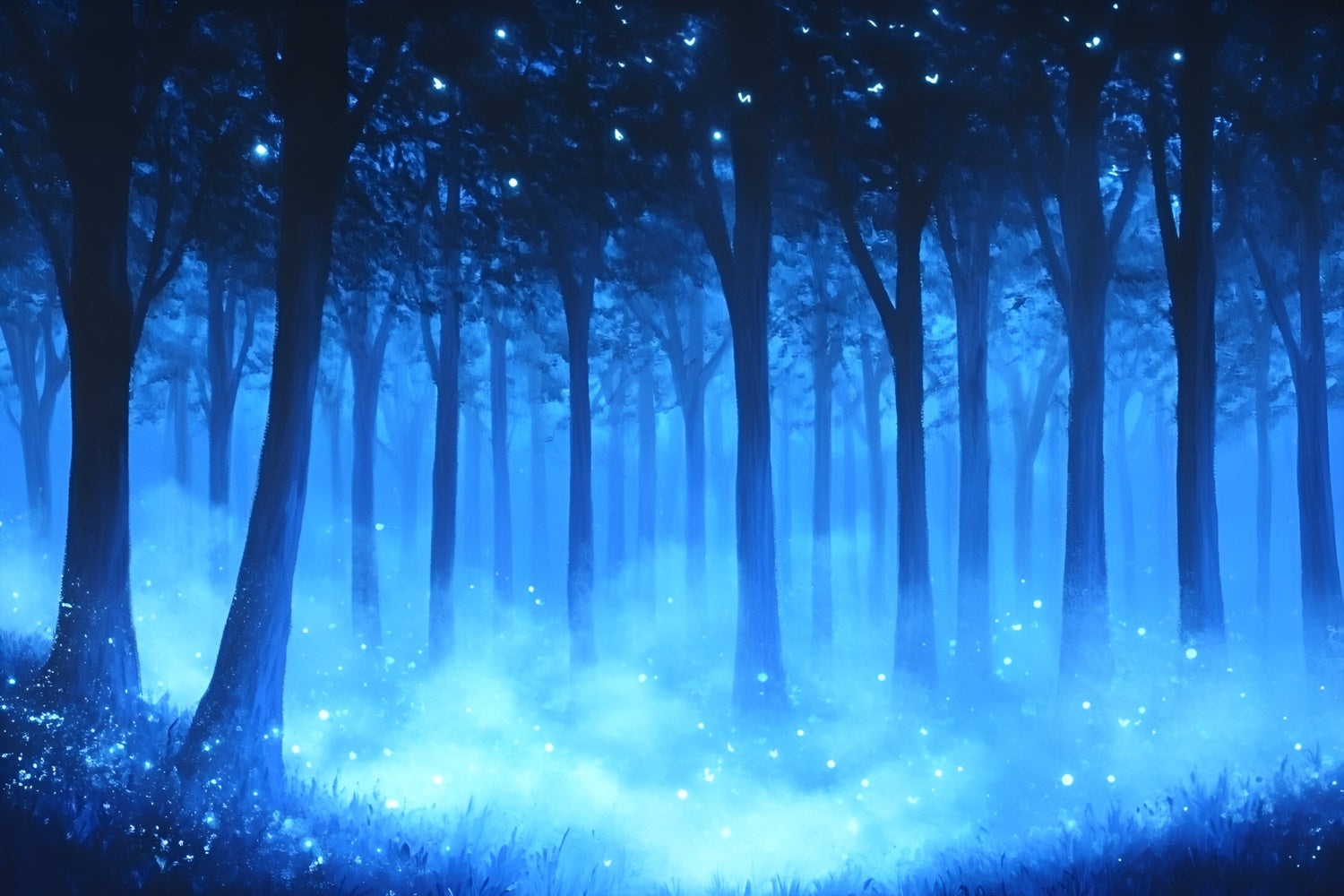 Photography Backdrops Forest Misty Blue Forest Backdrop UK CSH4-101