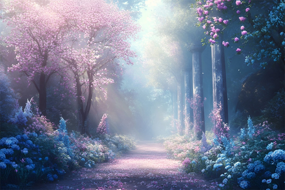 Forest Backdrop Romantic Trail Elegant Floral Backdrop UK CSH4-119