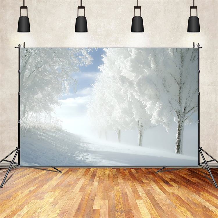 Photography Backdrop Forest Serene White Woods Backdrop UK CSH4-121