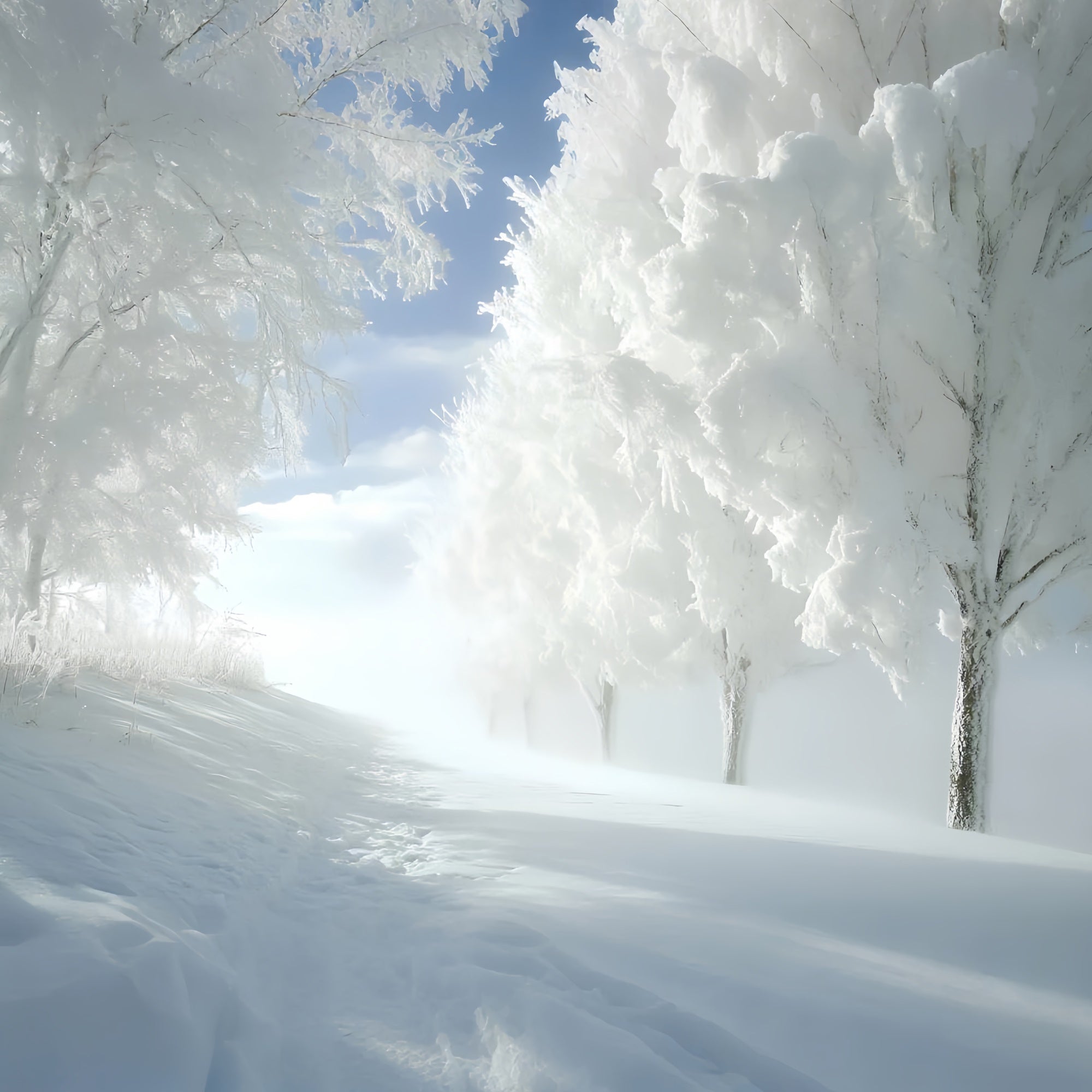 Photography Backdrop Forest Serene White Woods Backdrop UK CSH4-121