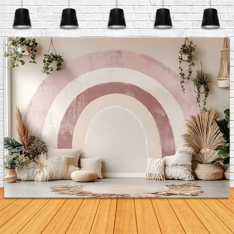 Boho Backdrop Ideas Arched Mural Pampas Backdrop UK CSH4-128