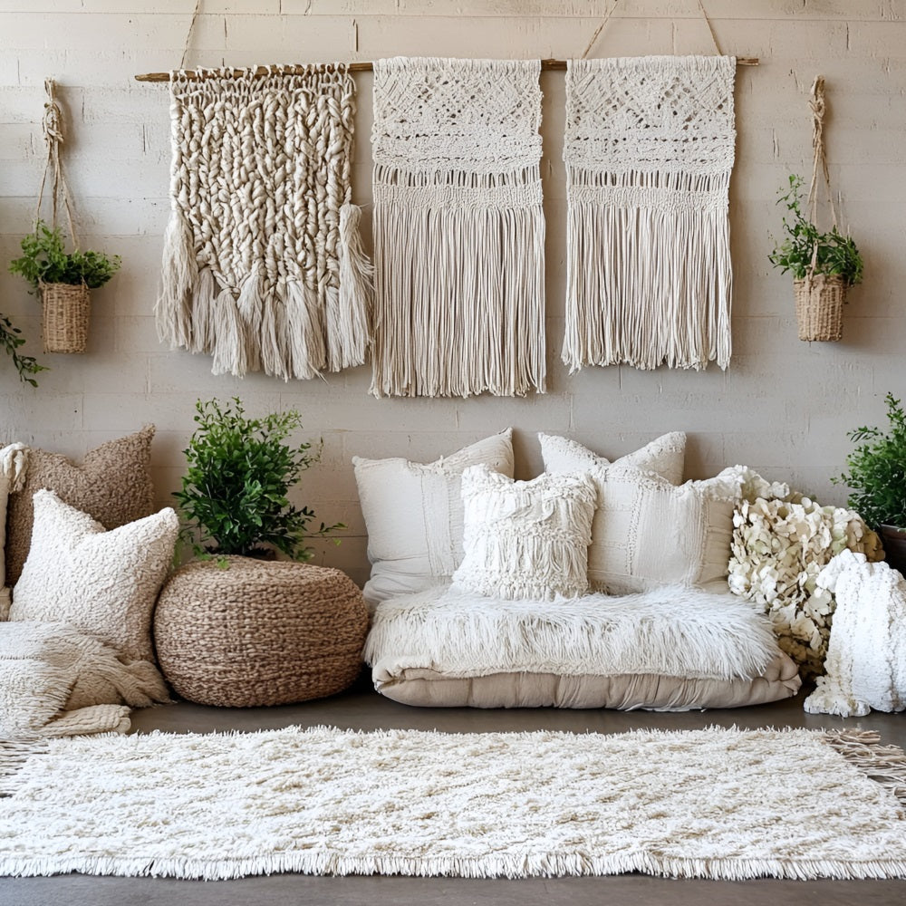 Boho Photography Backdrop Wall Hanging Macrame Backdrop UK CSH4-131