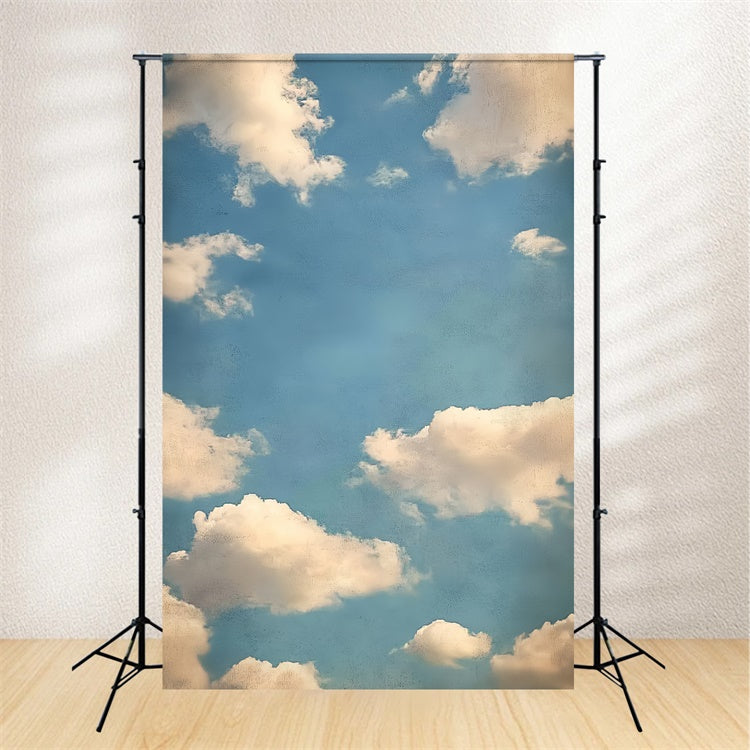 Portrait Studio Backdrops Tranquil Blue Sky Cloud Backdrop UK CSH4-182