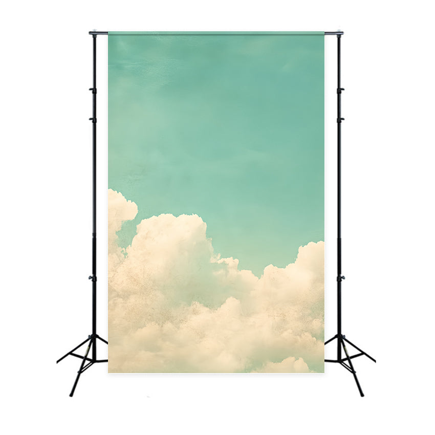 School Photo Backdrops Vintage Style Cloudscape Backdrop UK CSH4-189