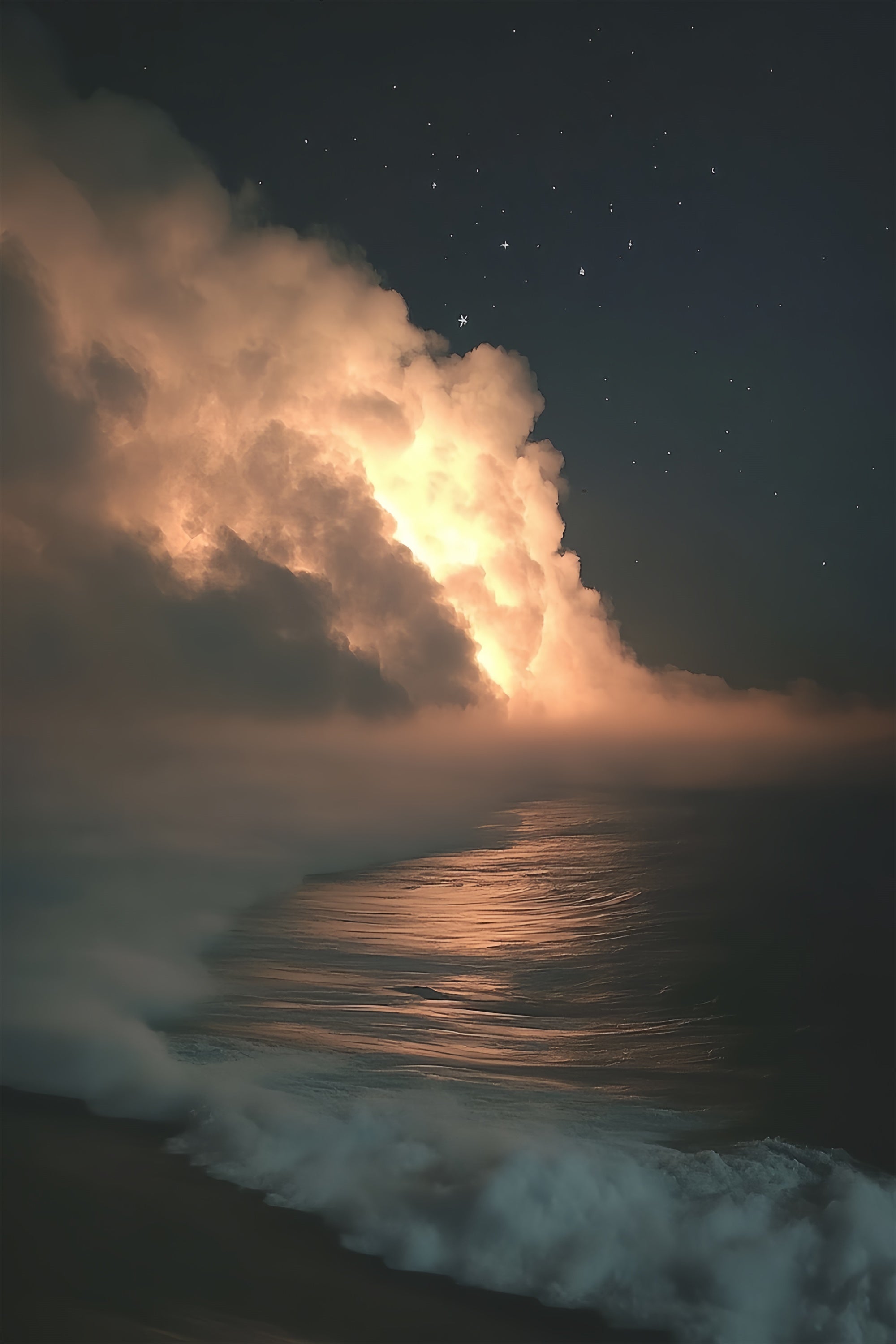 Portrait Photography Backdrops Dreamy Night Sky Sea Backdrop UK CSH4-191