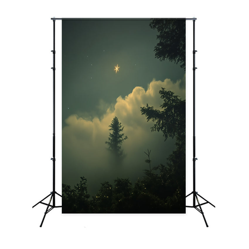 Portrait Studio Backdrops Dreamy Star Glow Forest Backdrop UK CSH4-193