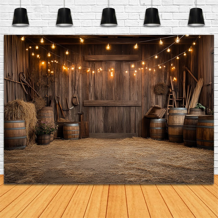 Barn Wood Backdrop Wood Wall Hanging Tools Backdrop UK CSH4-213
