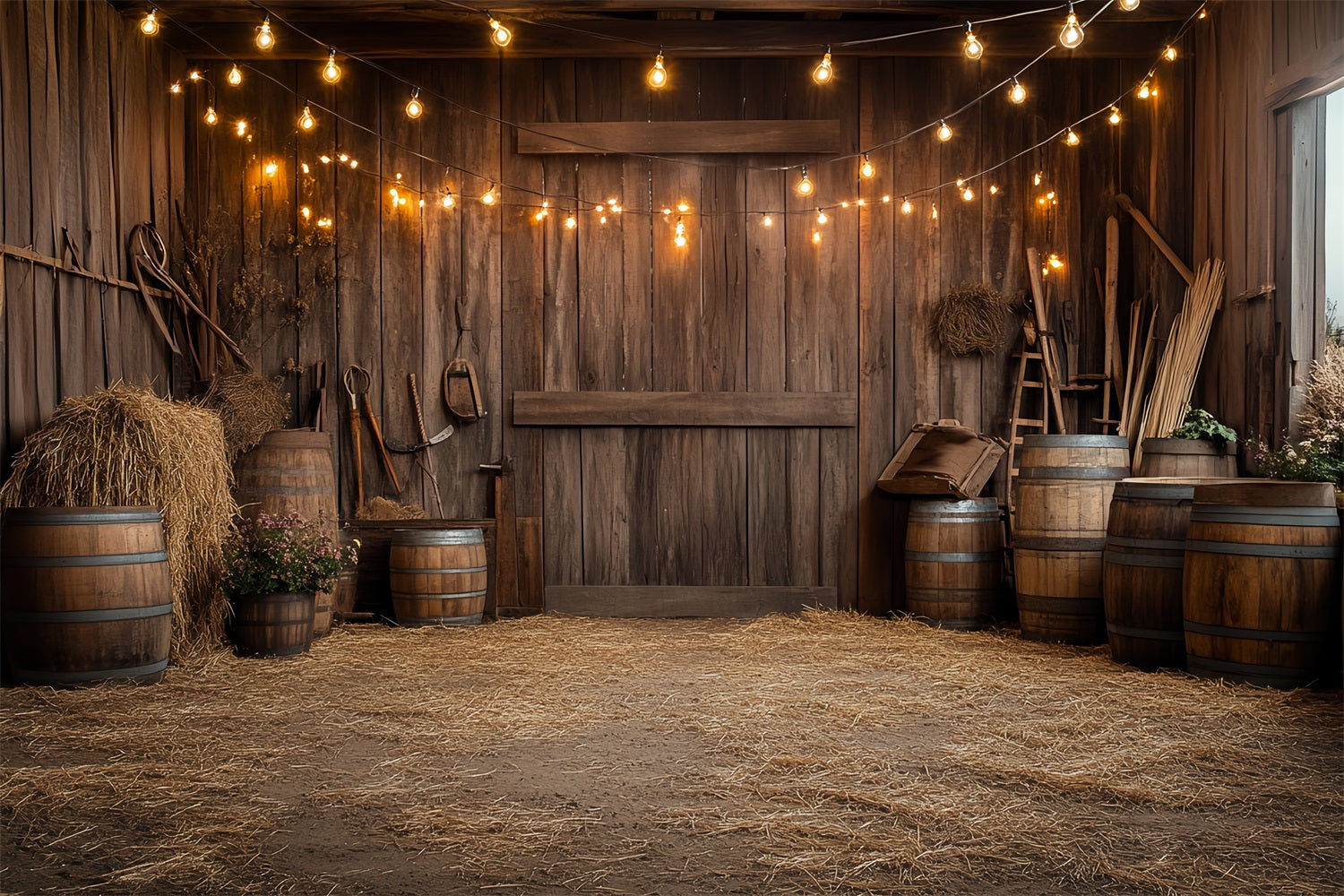 Barn Wood Backdrop Wood Wall Hanging Tools Backdrop UK CSH4-213