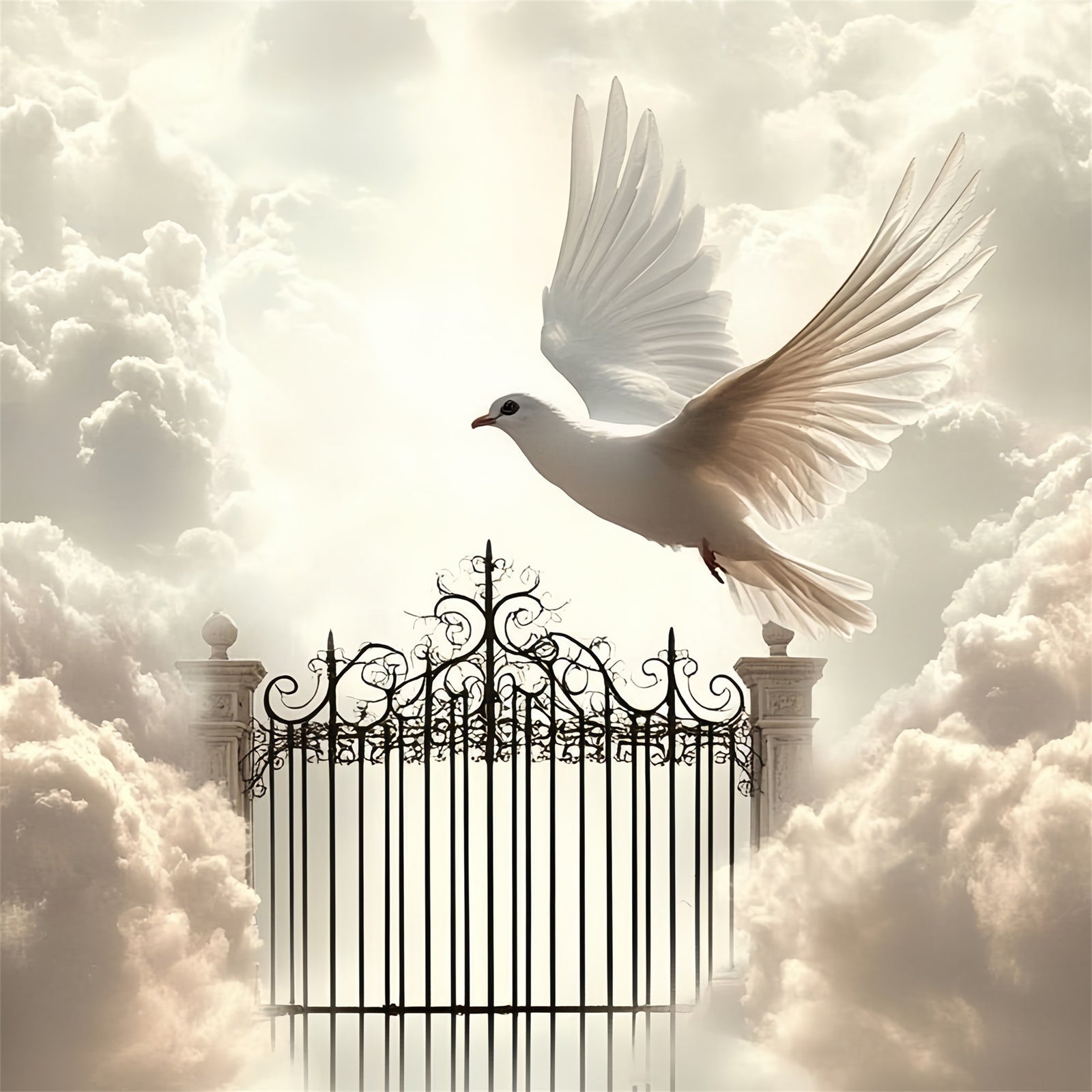 Cloud Photo Backdrop Heavenly Gates Dove Flight Backdrop UK CSH4-234
