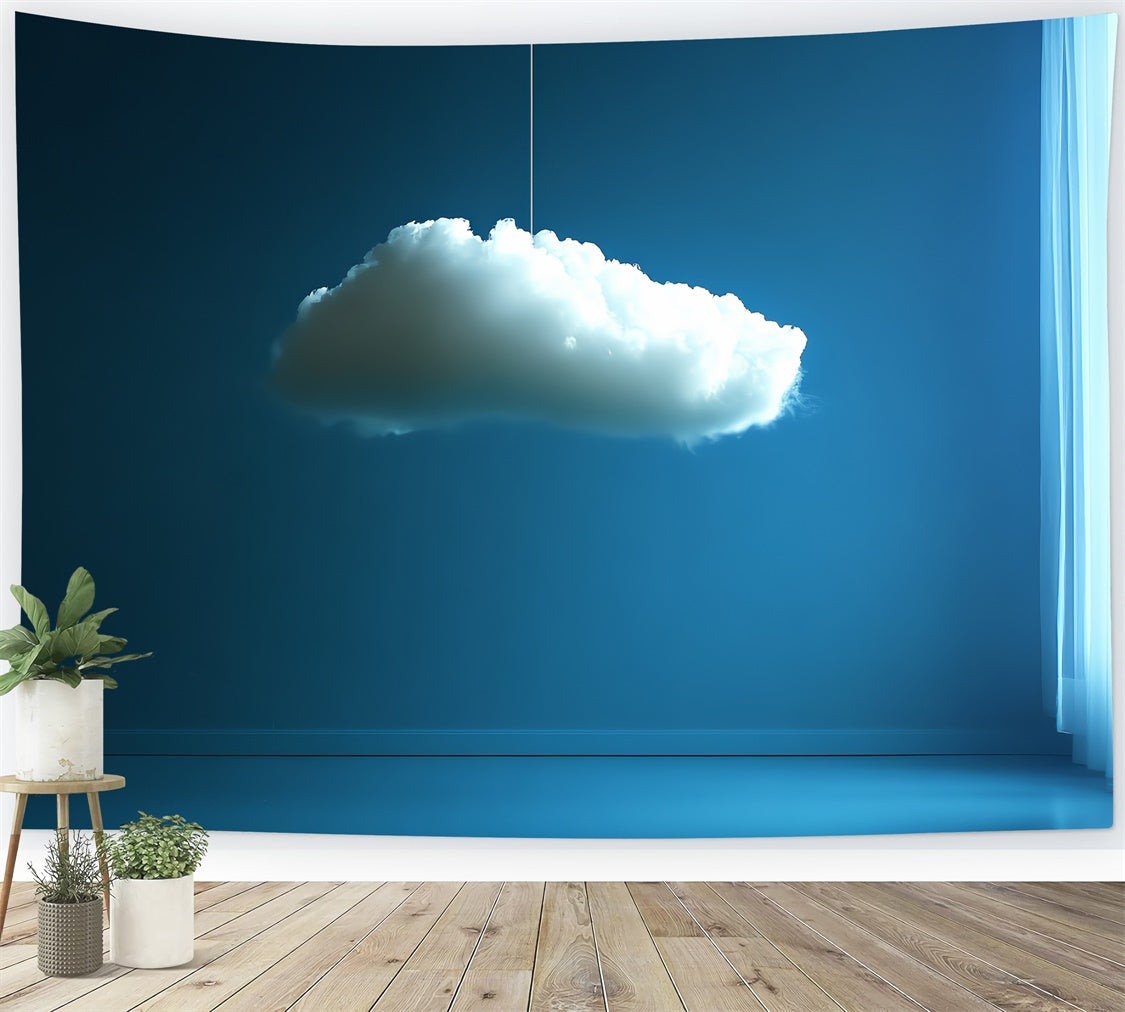 Cloud Photography Backdrop Floating Cloud Blue Room Backdrop UK CSH4-235