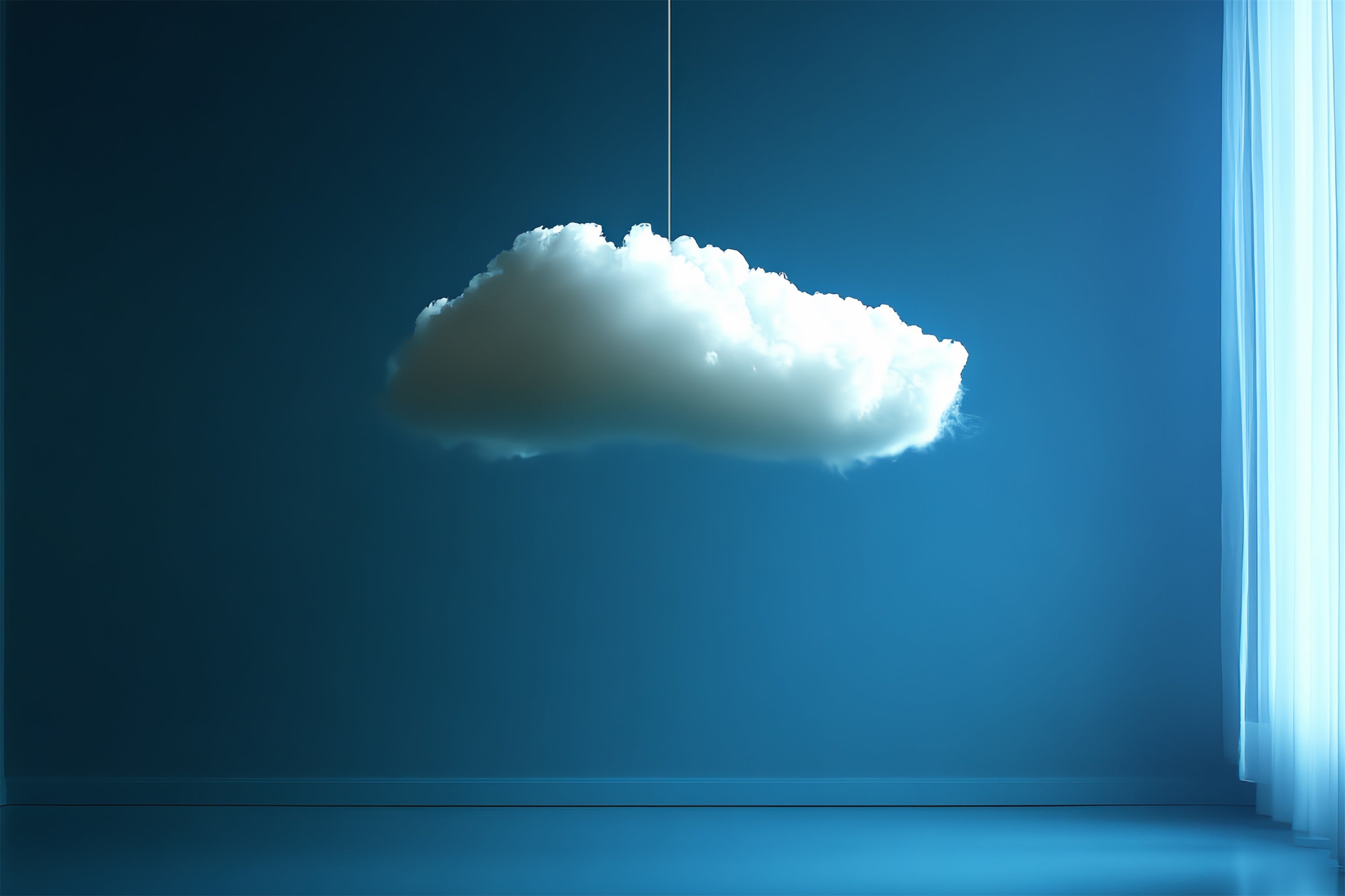 Cloud Photography Backdrop Floating Cloud Blue Room Backdrop UK CSH4-235