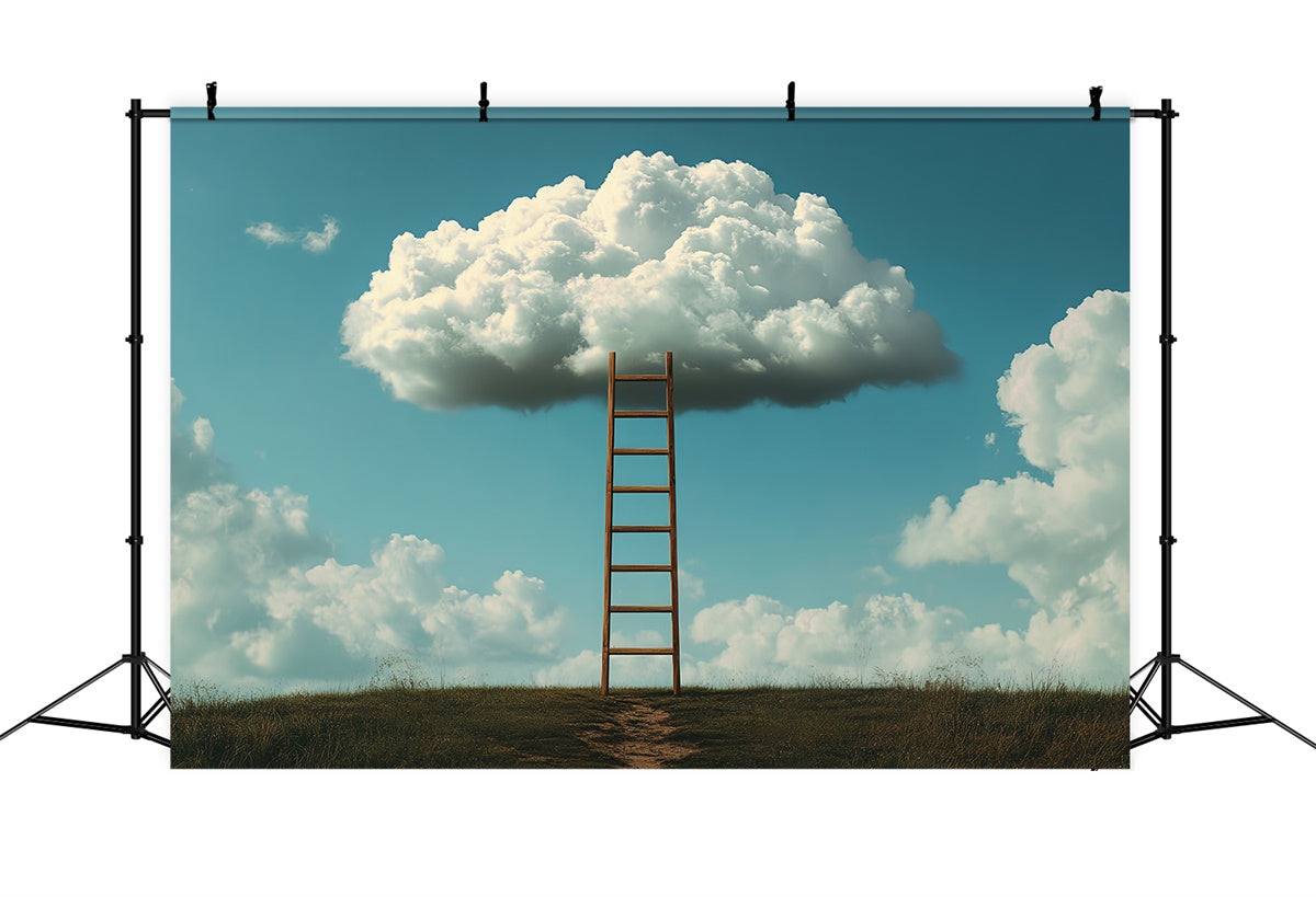 Sky With Clouds Backdrop Floating Cloud Ladder Backdrop UK CSH4-244