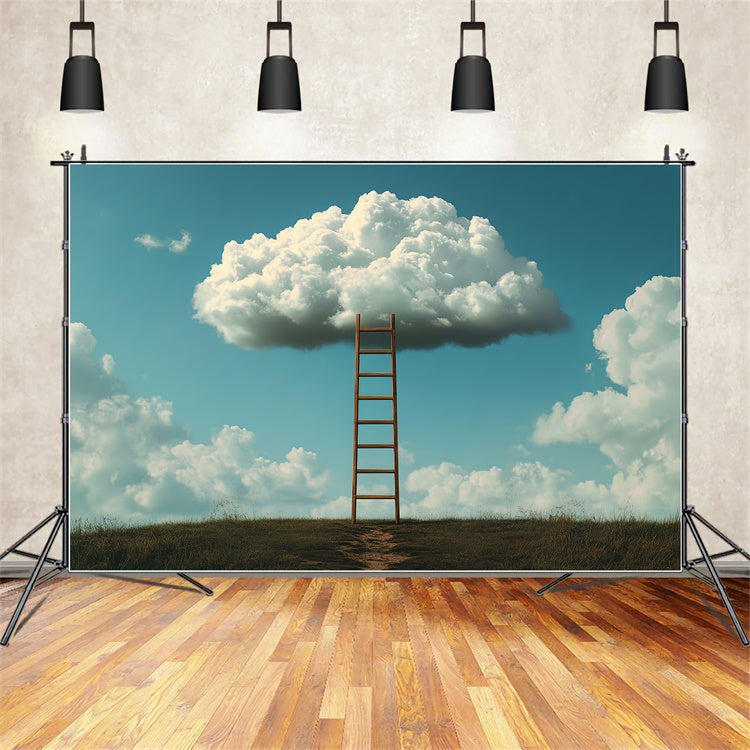 Sky With Clouds Backdrop Floating Cloud Ladder Backdrop UK CSH4-244