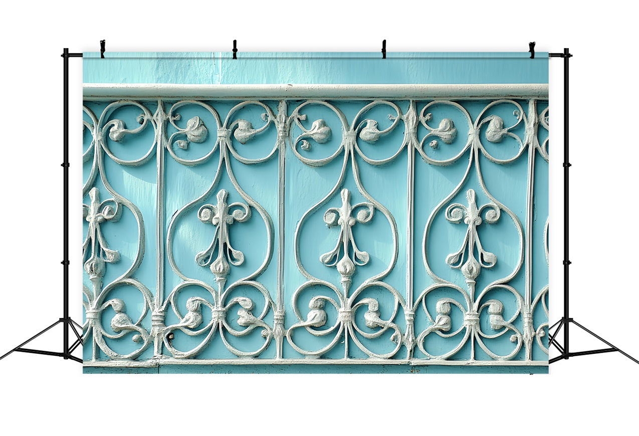 Vintage Wall Backdrop Iron Grille Fence Backdrop UK CSH4-278