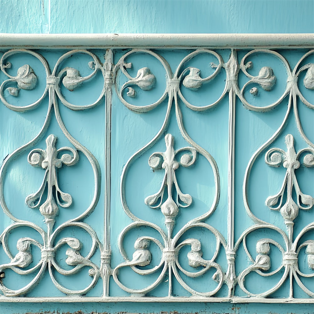 Vintage Wall Backdrop Iron Grille Fence Backdrop UK CSH4-278