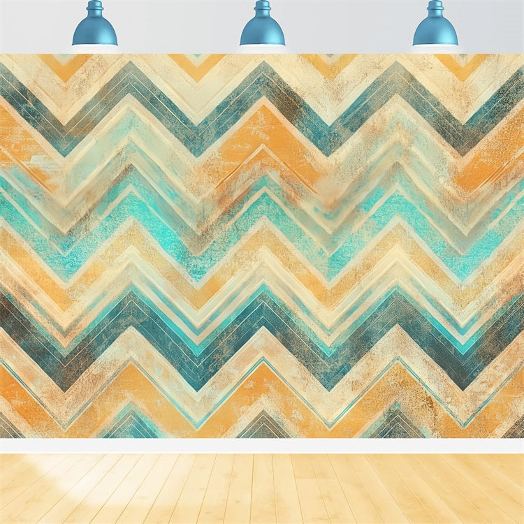 Vintage Backdrop For Photoshoot Abstract Chevron Pattern Backdrop UK CSH4-294