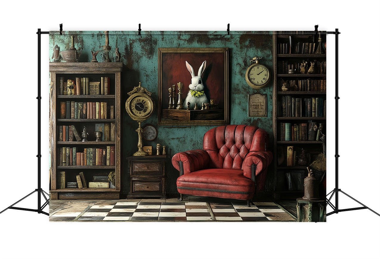 Antique Backdrop Furnishings Bookshelf Vintage Photo Backdrops UK CSH4-300