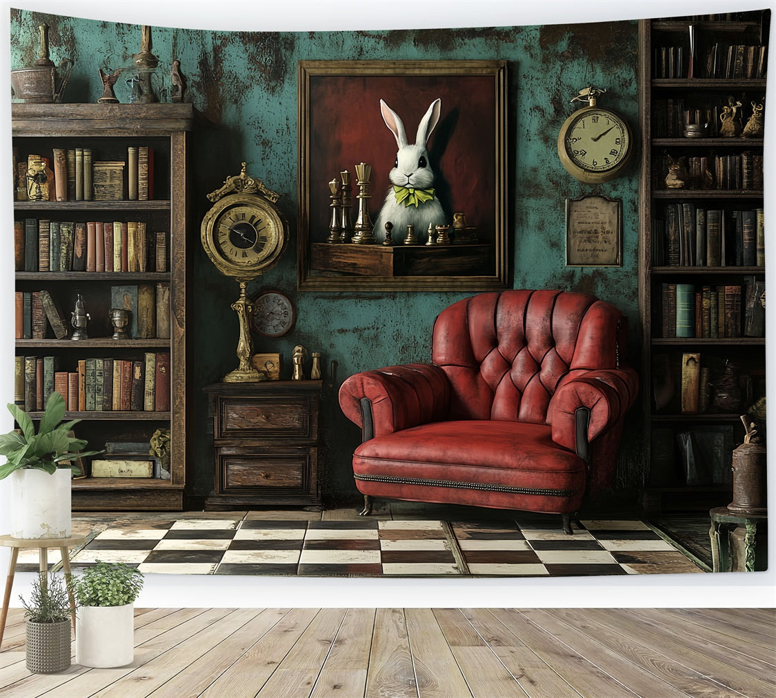 Antique Backdrop Furnishings Bookshelf Vintage Photo Backdrops UK CSH4-300