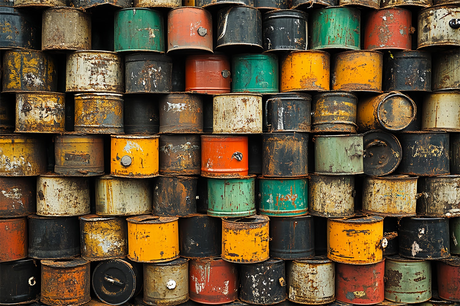 Vintage Backdrop Oil Barrel Wall Backdrop UK CSH4-303