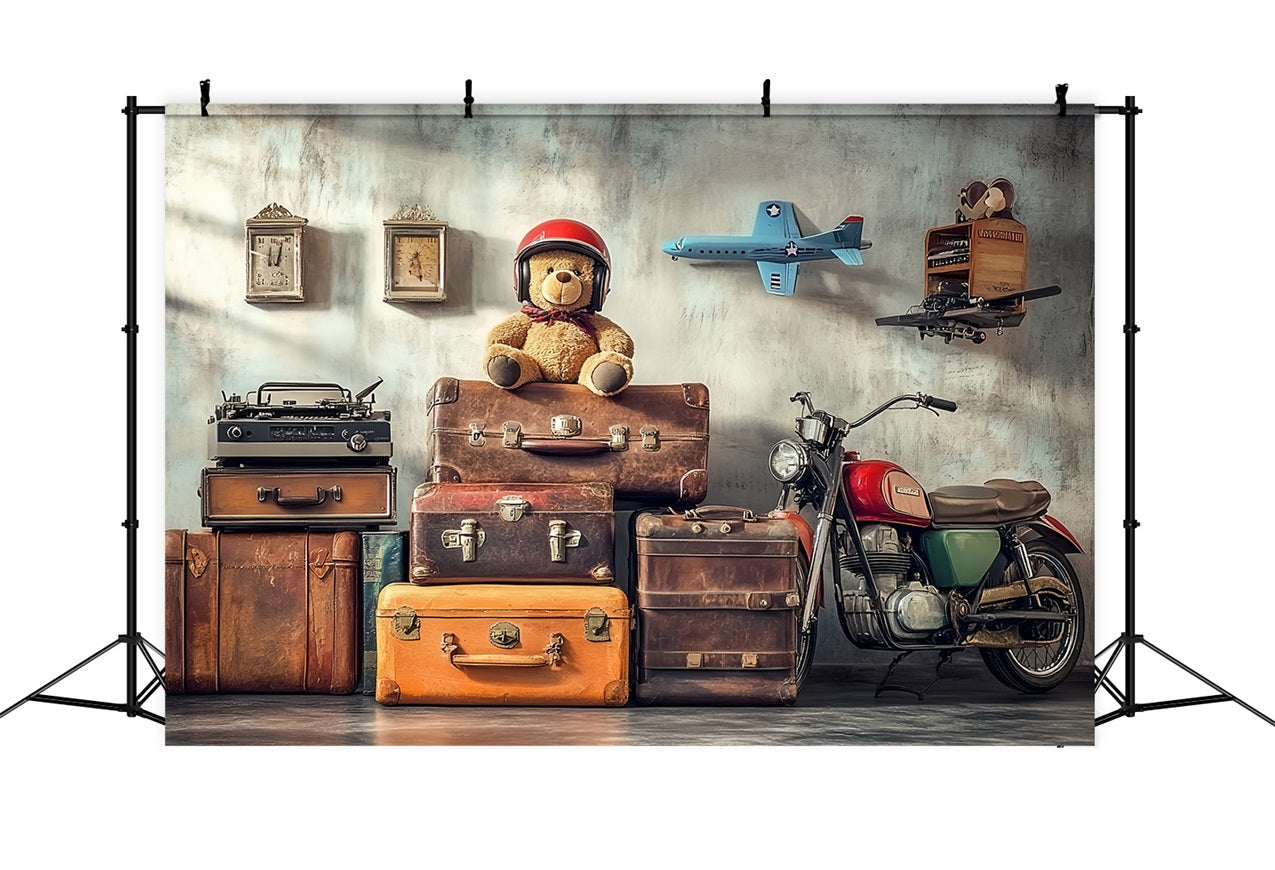 Classic Photo Backdrop Travel Memories Vintage Wall Backdrop UK CSH4-305