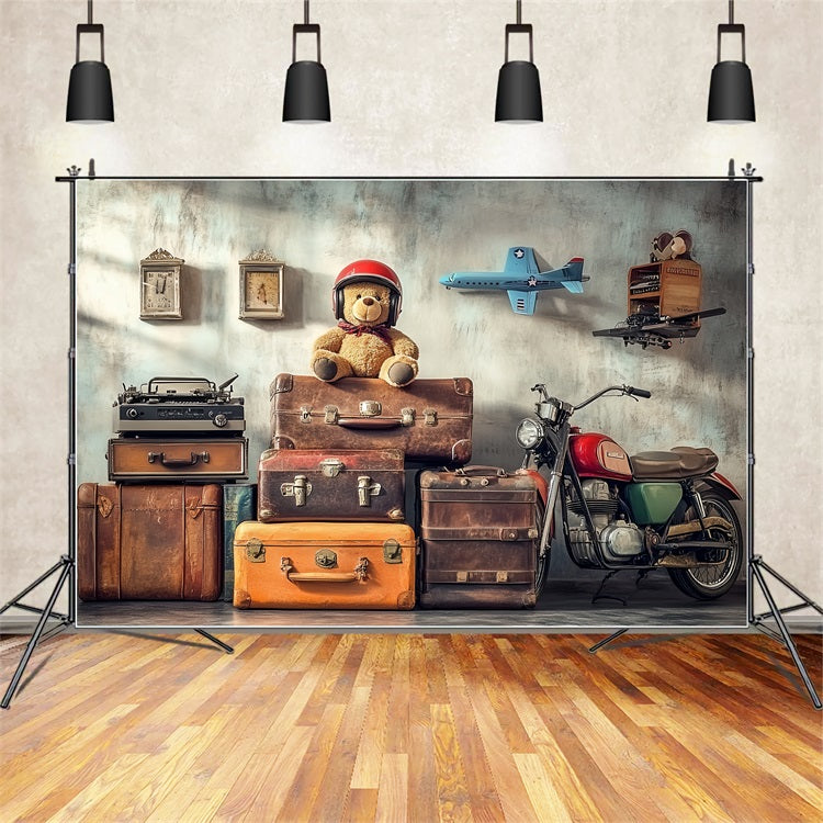 Classic Photo Backdrop Travel Memories Vintage Wall Backdrop UK CSH4-305