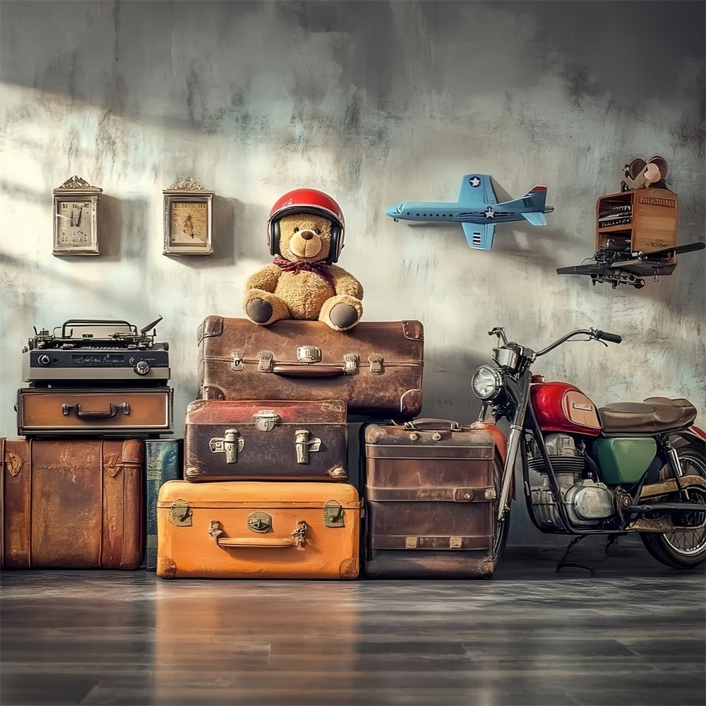 Classic Photo Backdrop Travel Memories Vintage Wall Backdrop UK CSH4-305