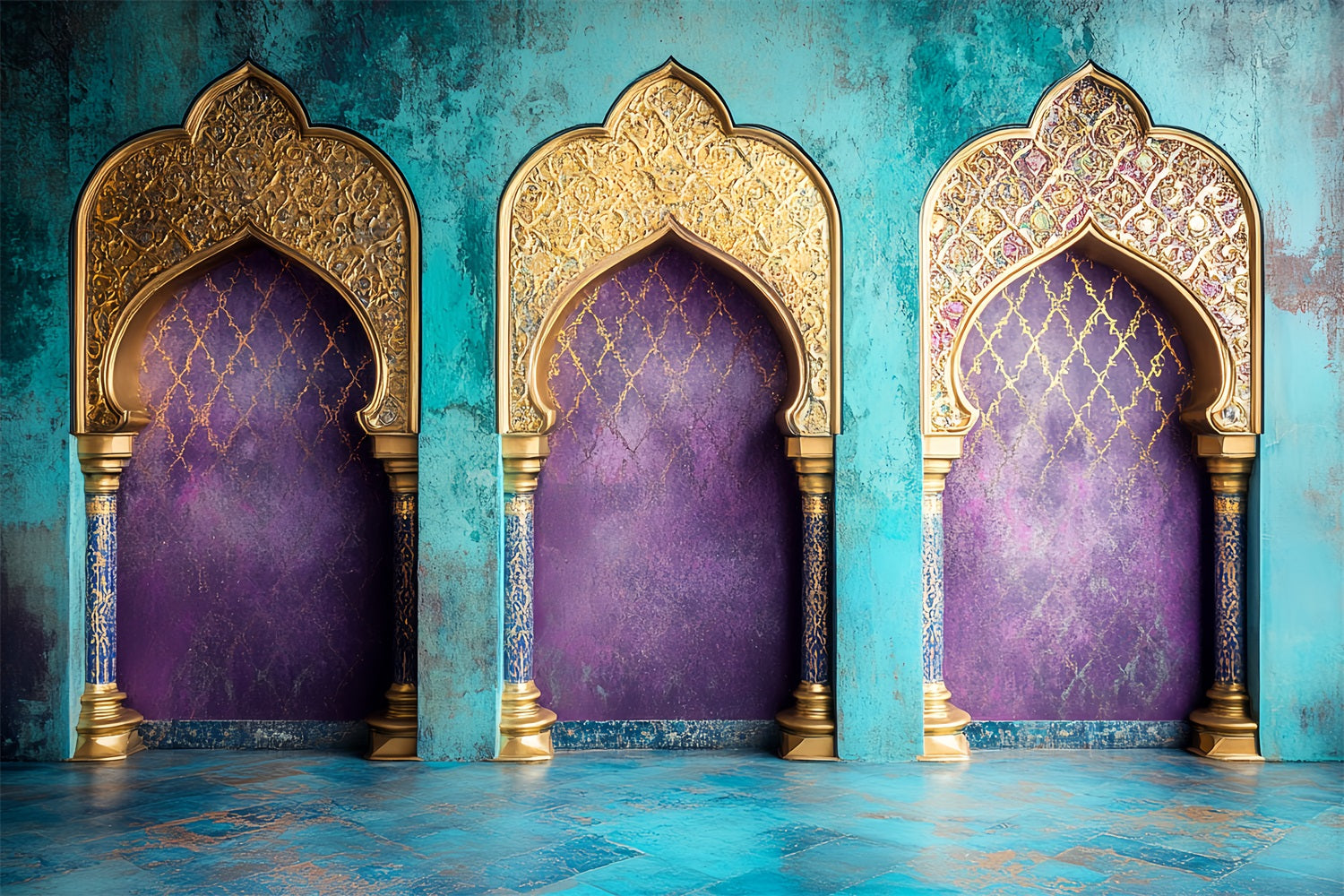 Vintage Photo Backdrops Persian Style Ornate Arches Backdrop UK CSH4-312