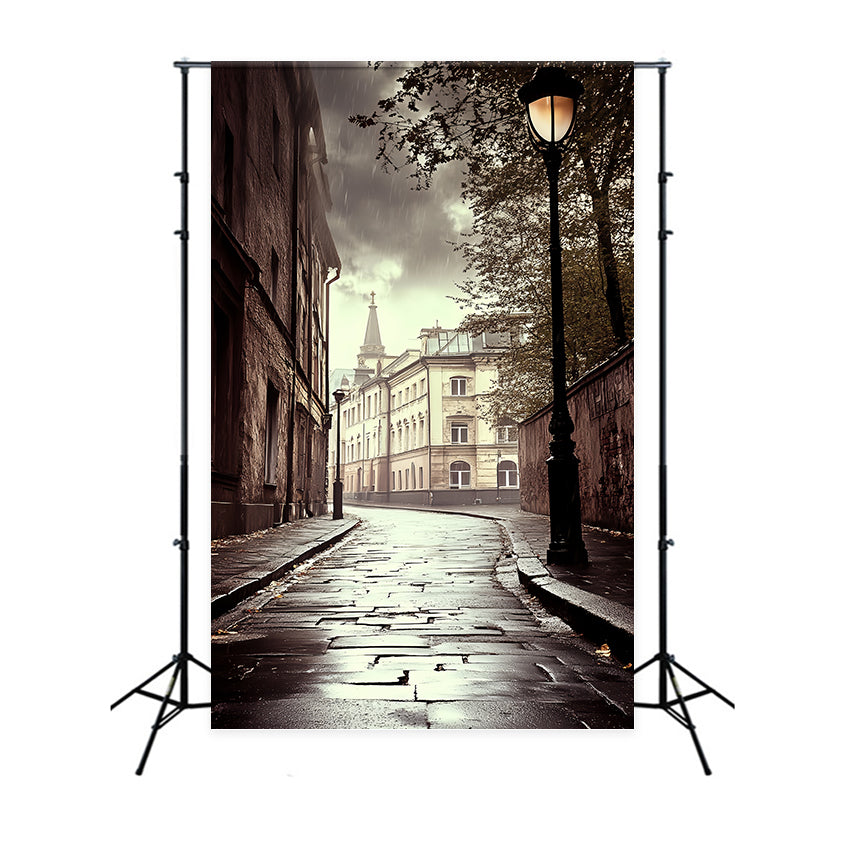 Backdrops Vintage Rainy Alley Vintage City Backdrop UK CSH4-321