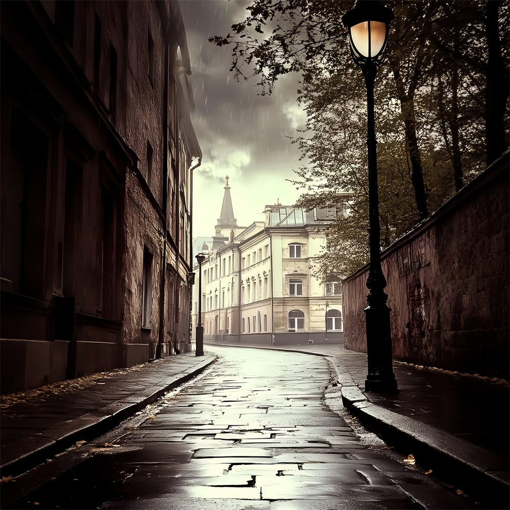 Backdrops Vintage Rainy Alley Vintage City Backdrop UK CSH4-321