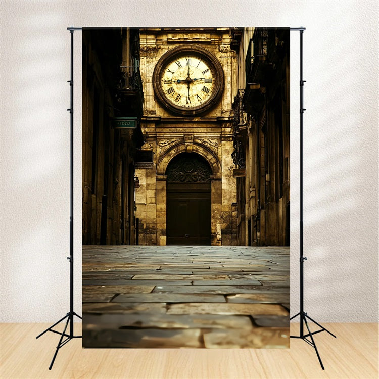 Victorian Photo Backdrop Clock Tower Vintage Backdrops UK CSH4-322