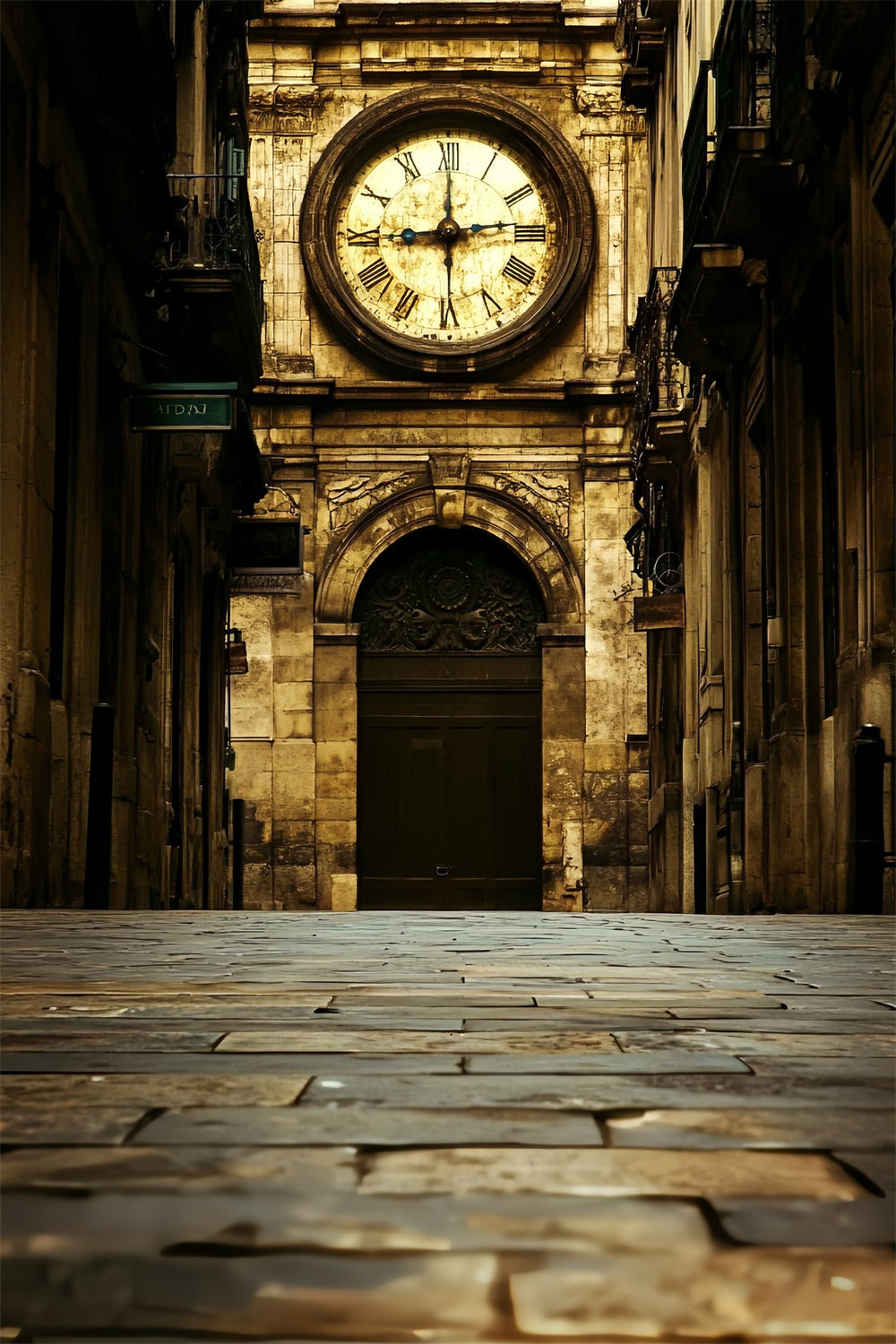 Victorian Photo Backdrop Clock Tower Vintage Backdrops UK CSH4-322