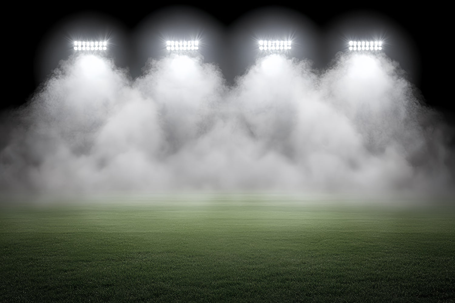 Football Field Backdrop Foggy Stadium Green Field Backdrop UK CSH4-363