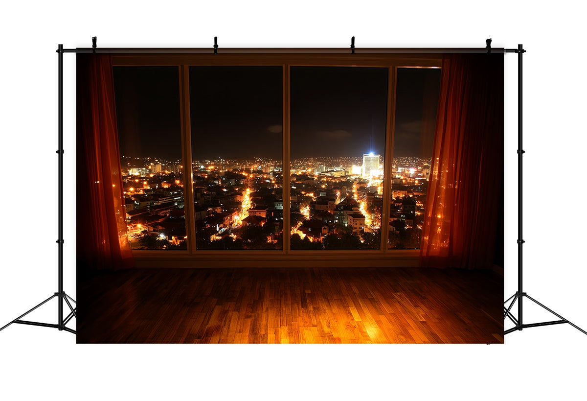Vintage Photography Backdrops Midnight City View Backdrop UK CSH4-401
