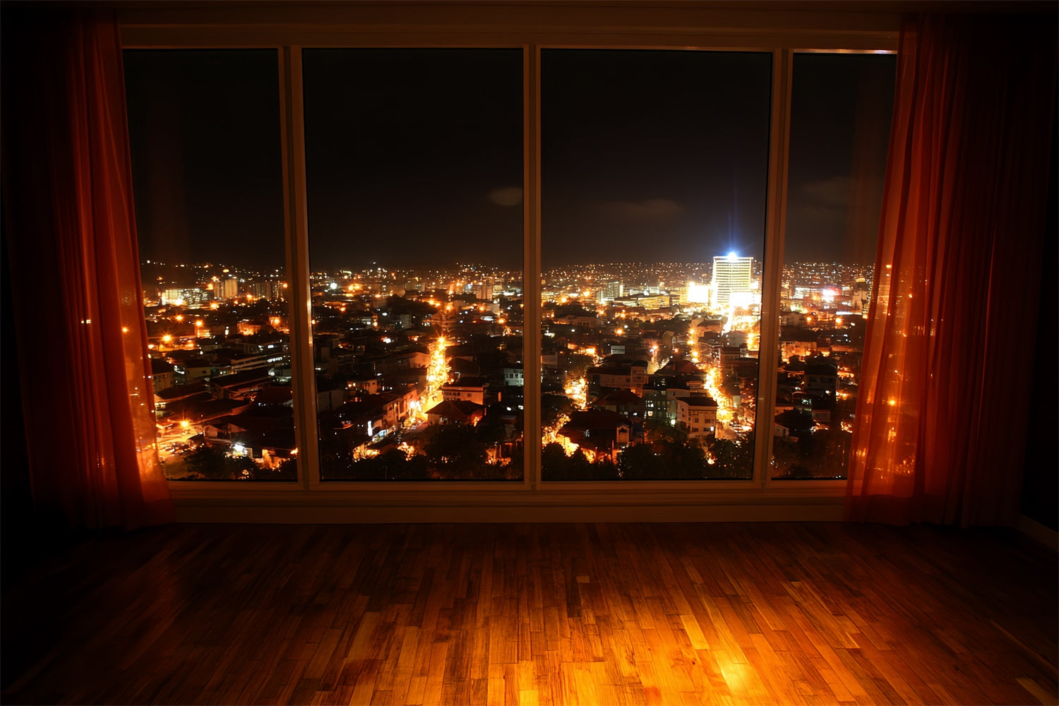 Vintage Photography Backdrops Midnight City View Backdrop UK CSH4-401