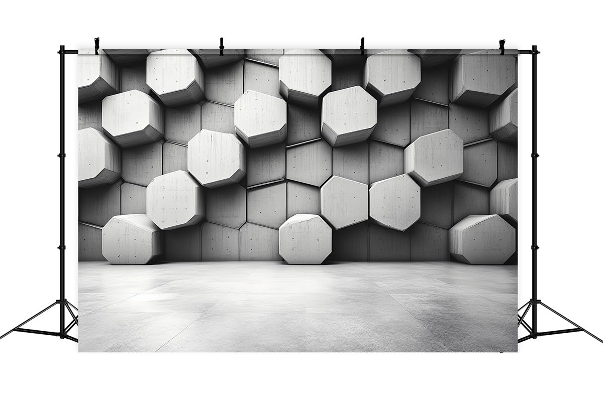 Vintage Photo Backdrop Hexagonal Cubic Wall Backdrop UK CSH4-406