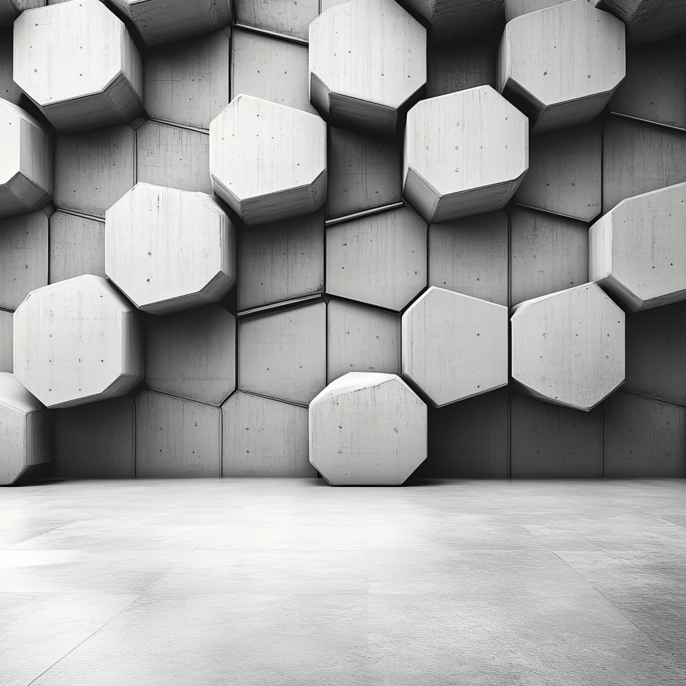 Vintage Photo Backdrop Hexagonal Cubic Wall Backdrop UK CSH4-406