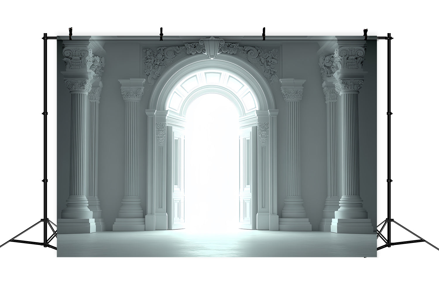 Vintage Backdrops For Photography Grand White Archway Backdrop UK CSH4-415