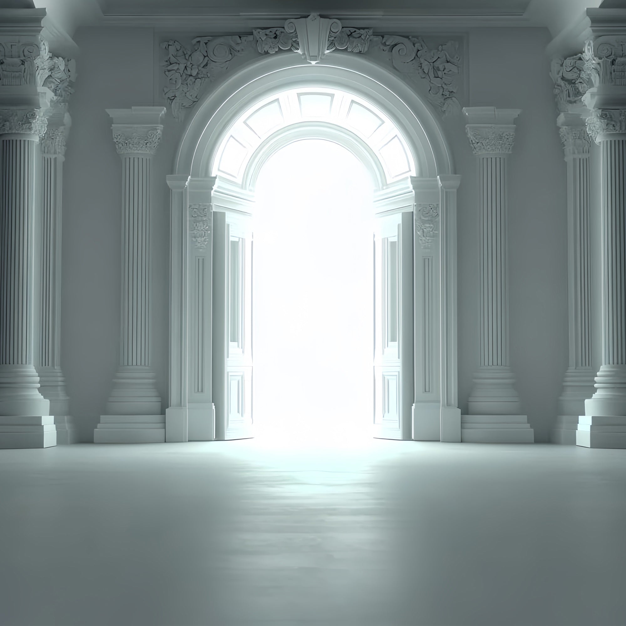 Vintage Backdrops For Photography Grand White Archway Backdrop UK CSH4-415