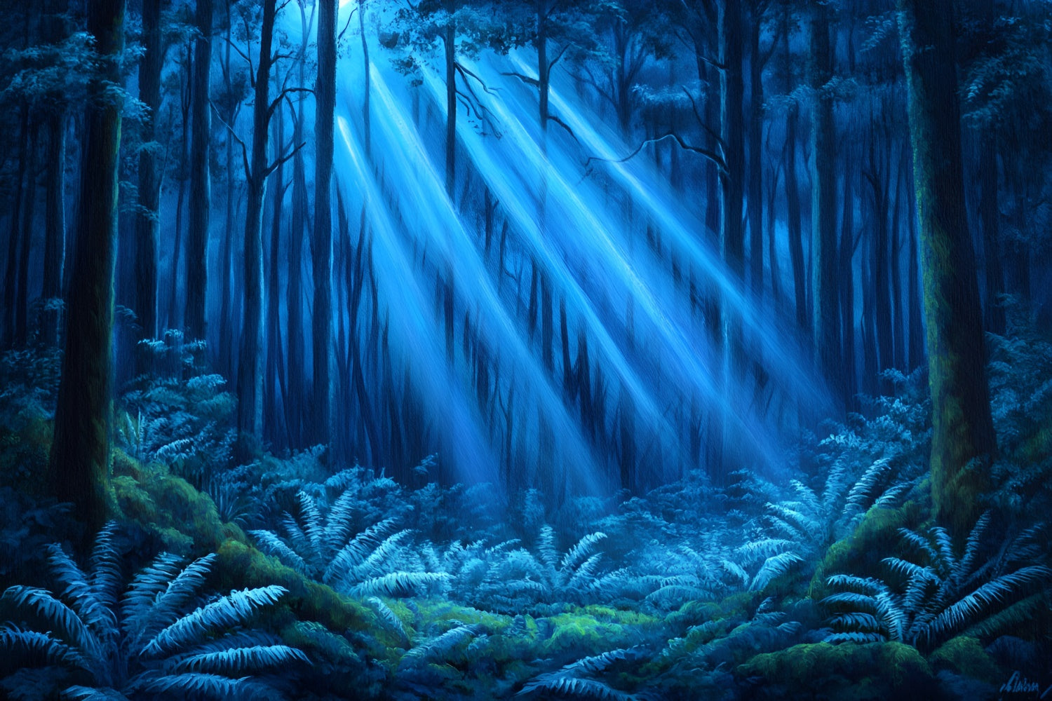 Enchanted Forest Backdrop Ideas Dreamy Blue Rays Forest Backdrop UK CSH4-97
