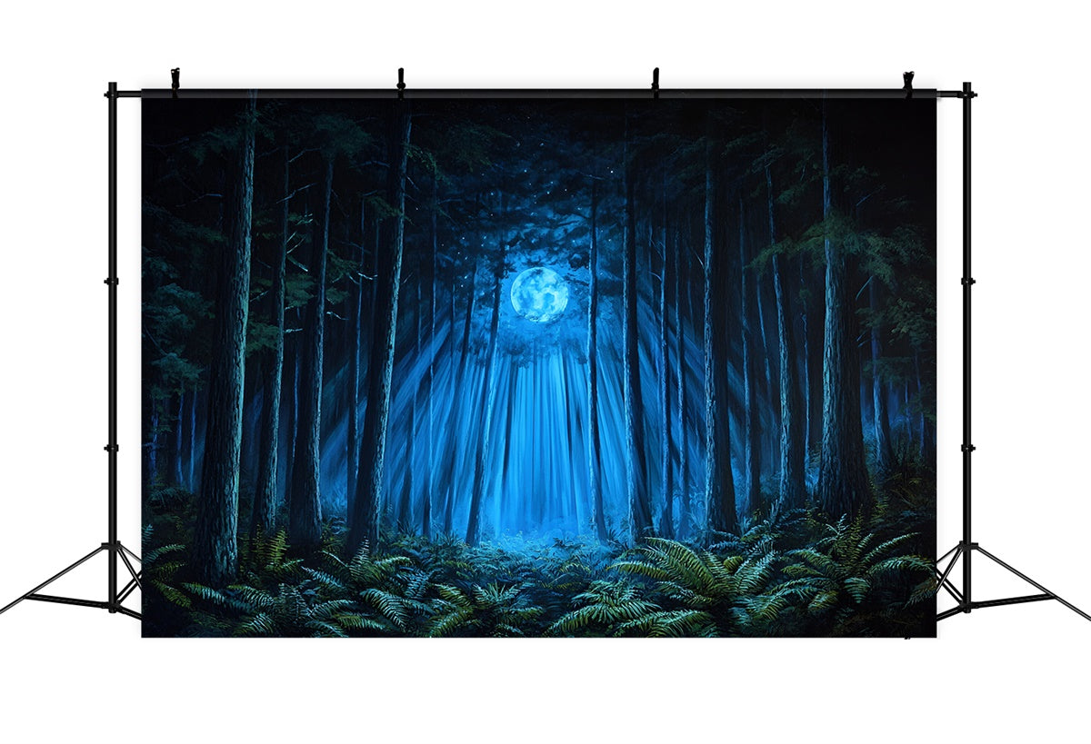 Forest Backdrop Photography Enchanted Trees Moonlight Backdrop UK CSH4-98