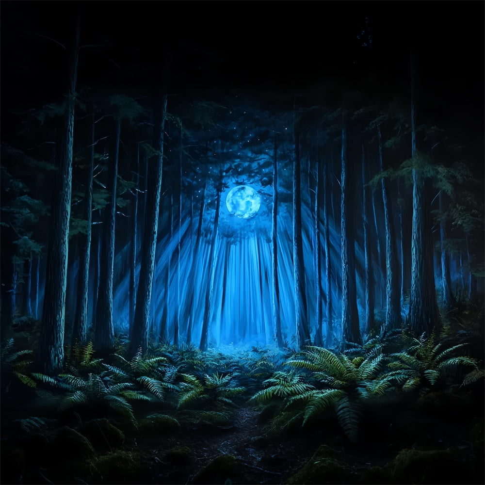 Forest Backdrop Photography Enchanted Trees Moonlight Backdrop UK CSH4-98