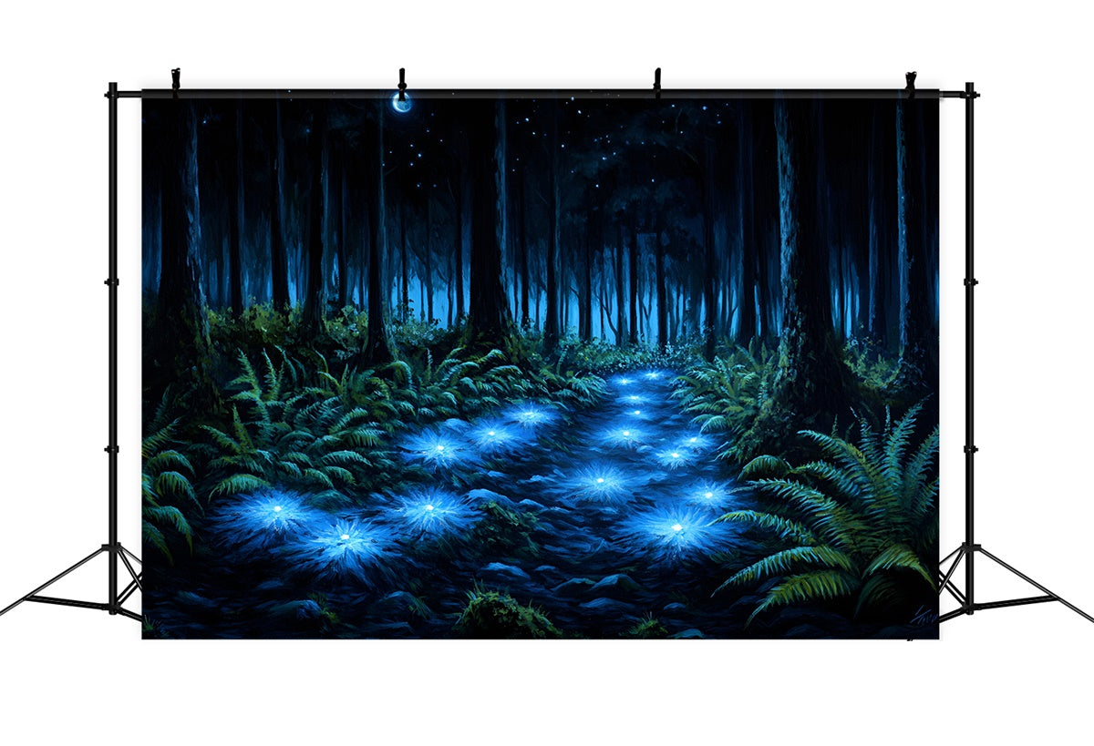 Forest Photo Backdrops Magical Light Flower Path Backdrop UK CSH4-99